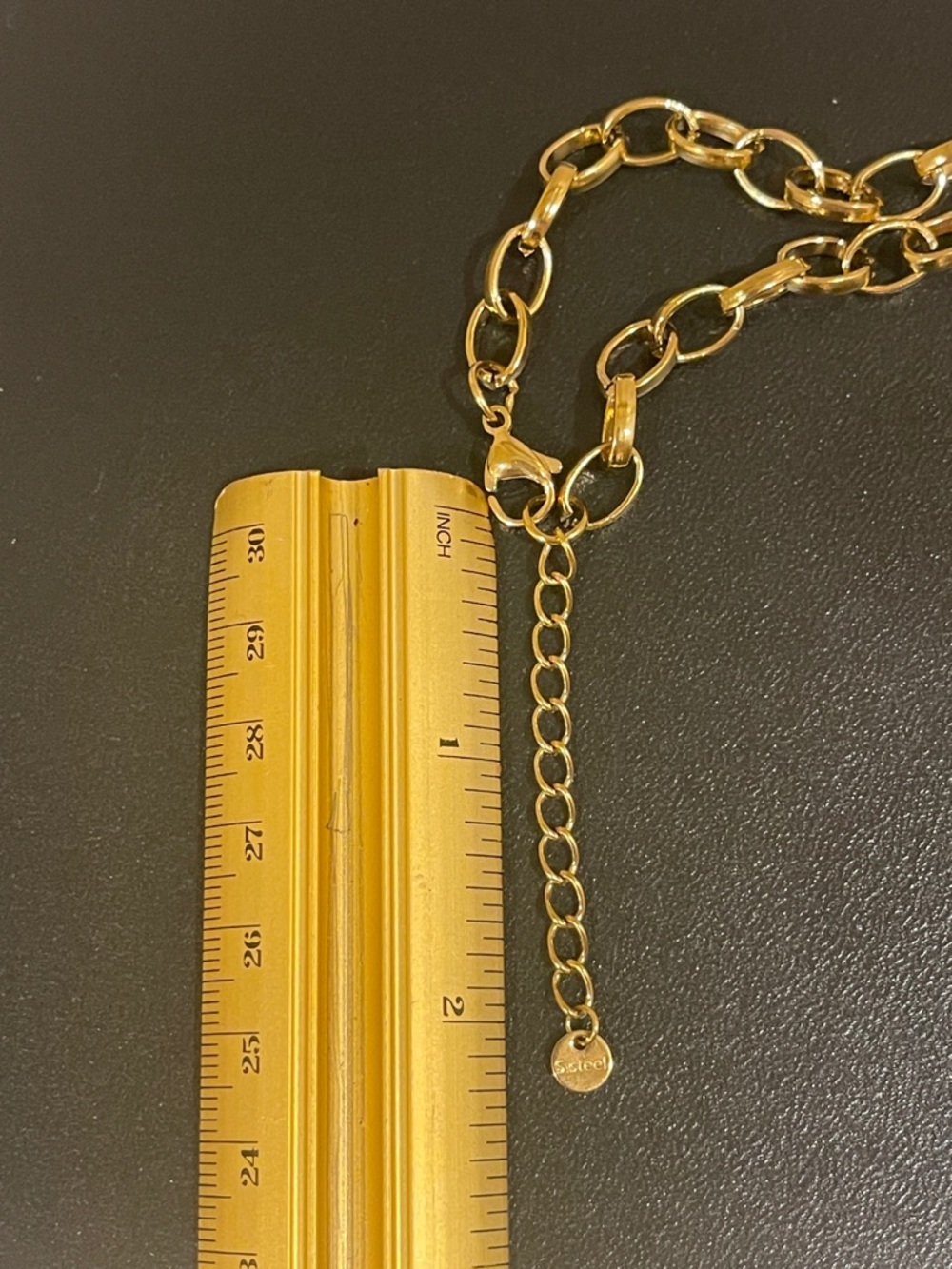 Chanel Gold Heart Logo Pendant And Chain Necklace - Picture 12 of 14